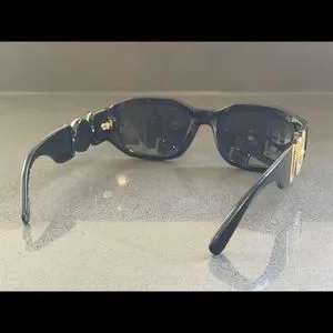 Versace Tribute Oval Sunglasses - Black and gold accents Versace | Accessories | Versace Tribute Oval Sunglasses  main image 4